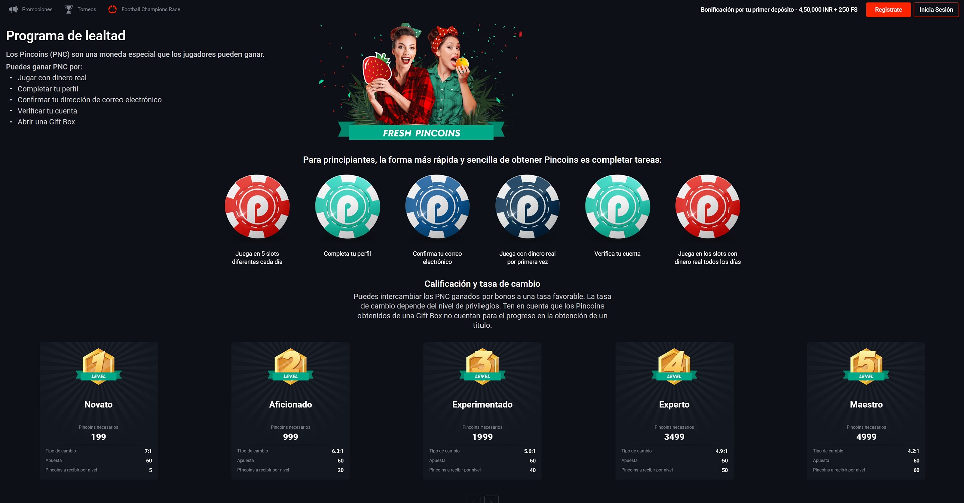 Monedas Pin-Up Chile - Recompensas y beneficios por jugar en línea